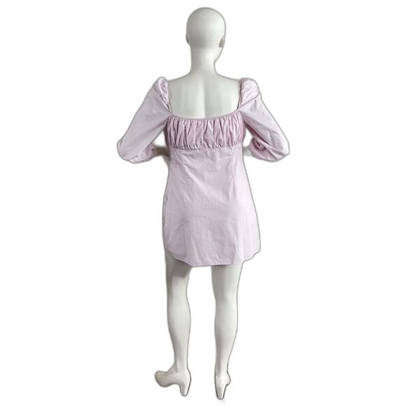 Revolve Privacy Please Maeve Dress Light Pink Puff Sleeve Mini XL - Picture 3 of 11